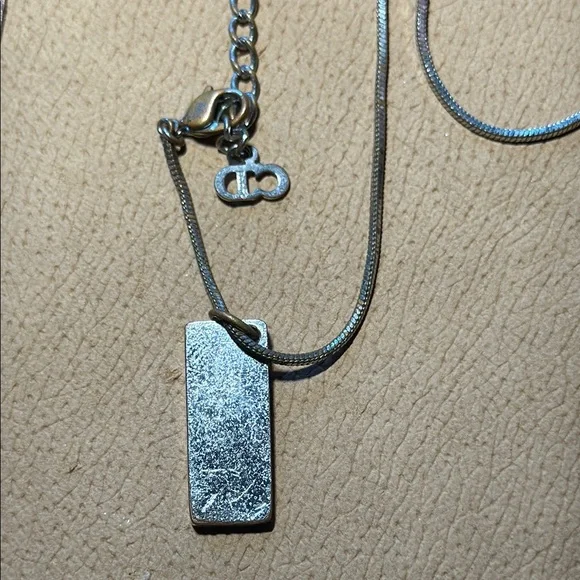 Dior Trotter Blue and White Number 2 Silver Necklace with Pendant - Picture 5 of 8